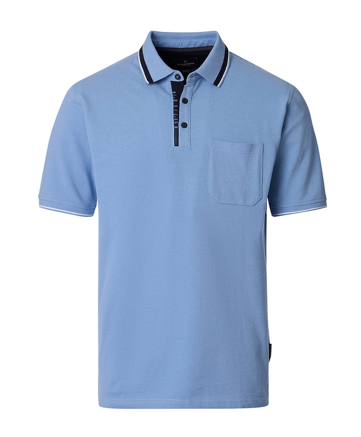 Heren polo blauw