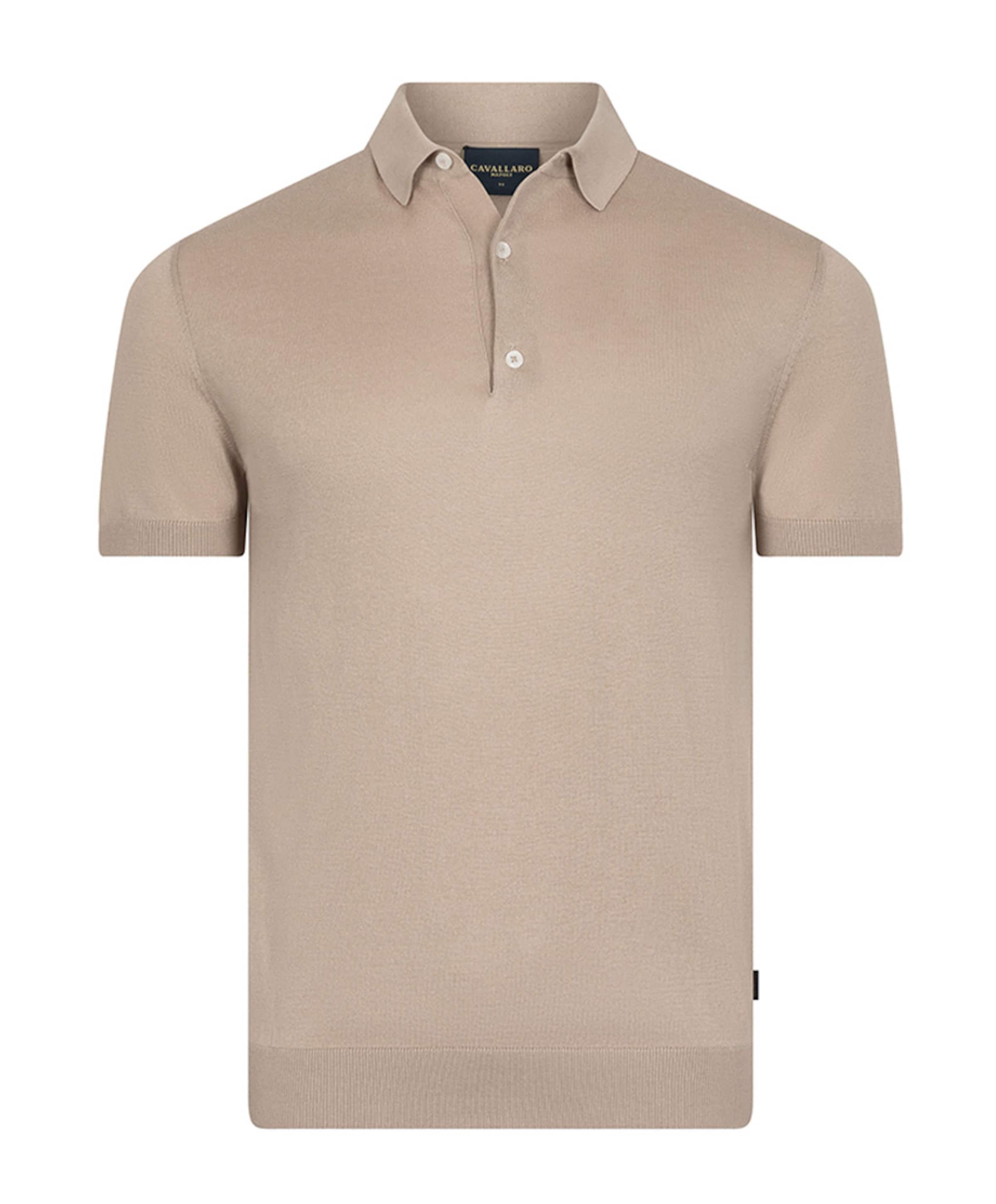 Heren polo beige