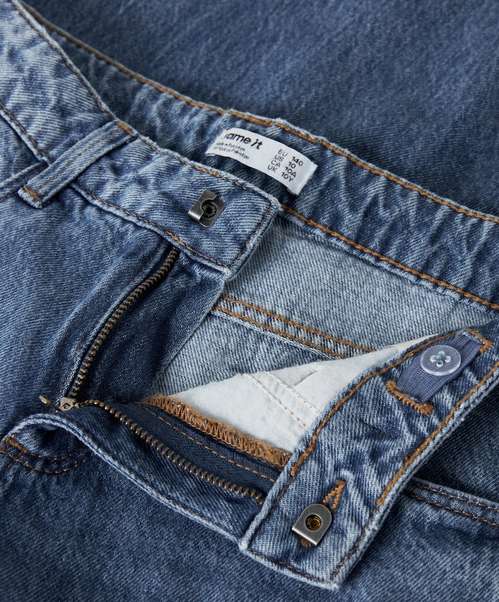 NKFBELLA BARREL JEANS 2113-RM NOOS meisjes jeans blauw