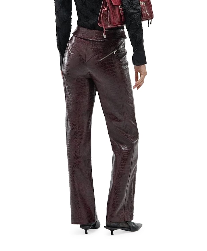 Horus textured broek bordeaux