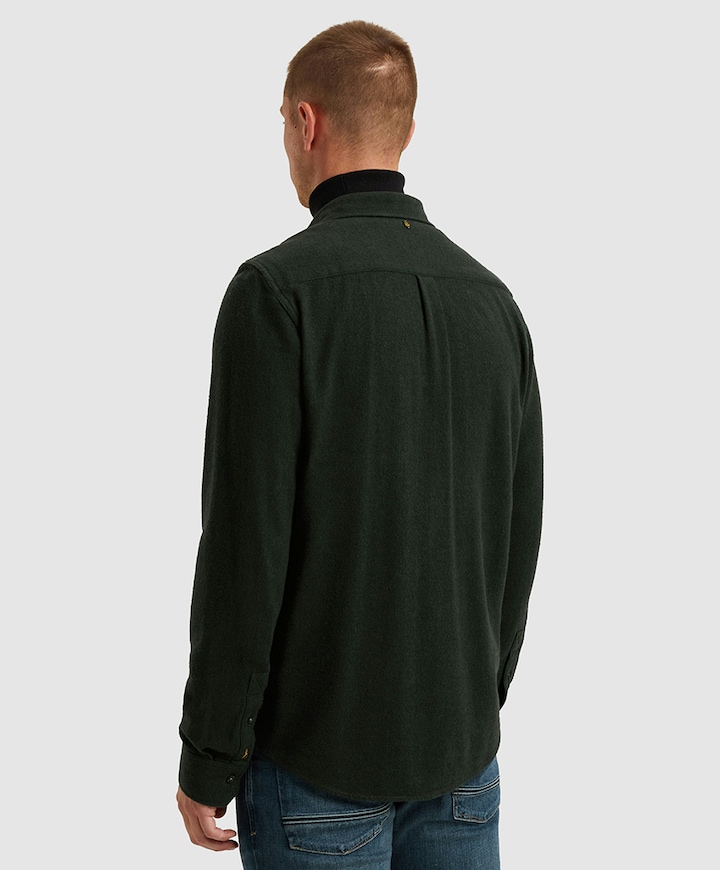 Heren overhemd lange mouw groen