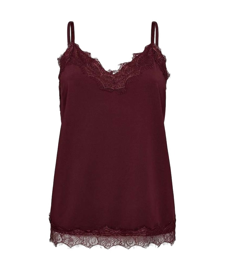 Dames top bordeaux