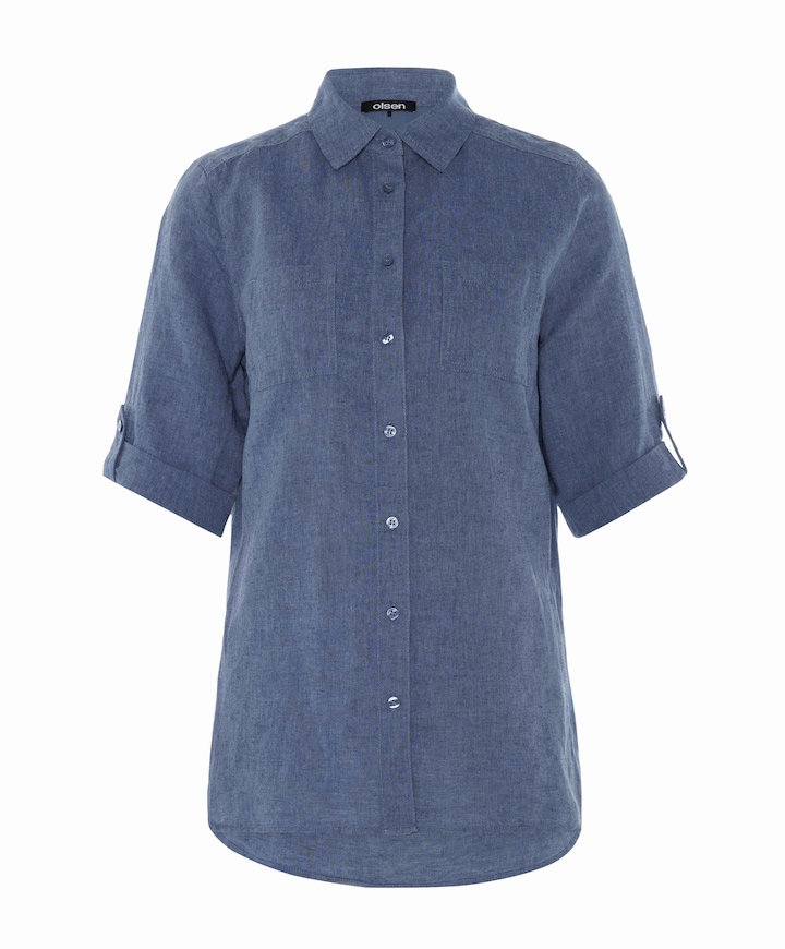 Dames blouse blauw