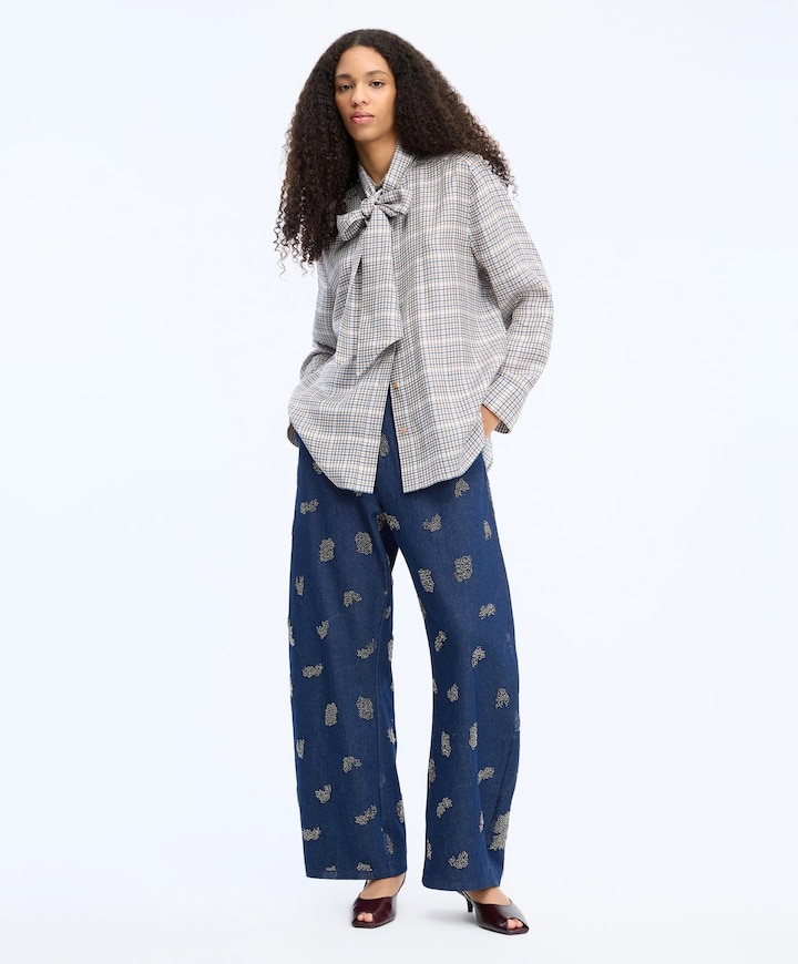 Dames blouse blauw