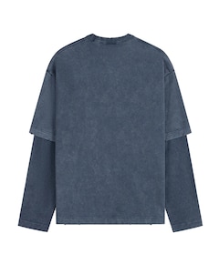 Heren longsleeve blauw