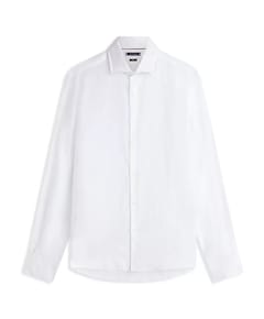 Heren overhemd lange mouw wit