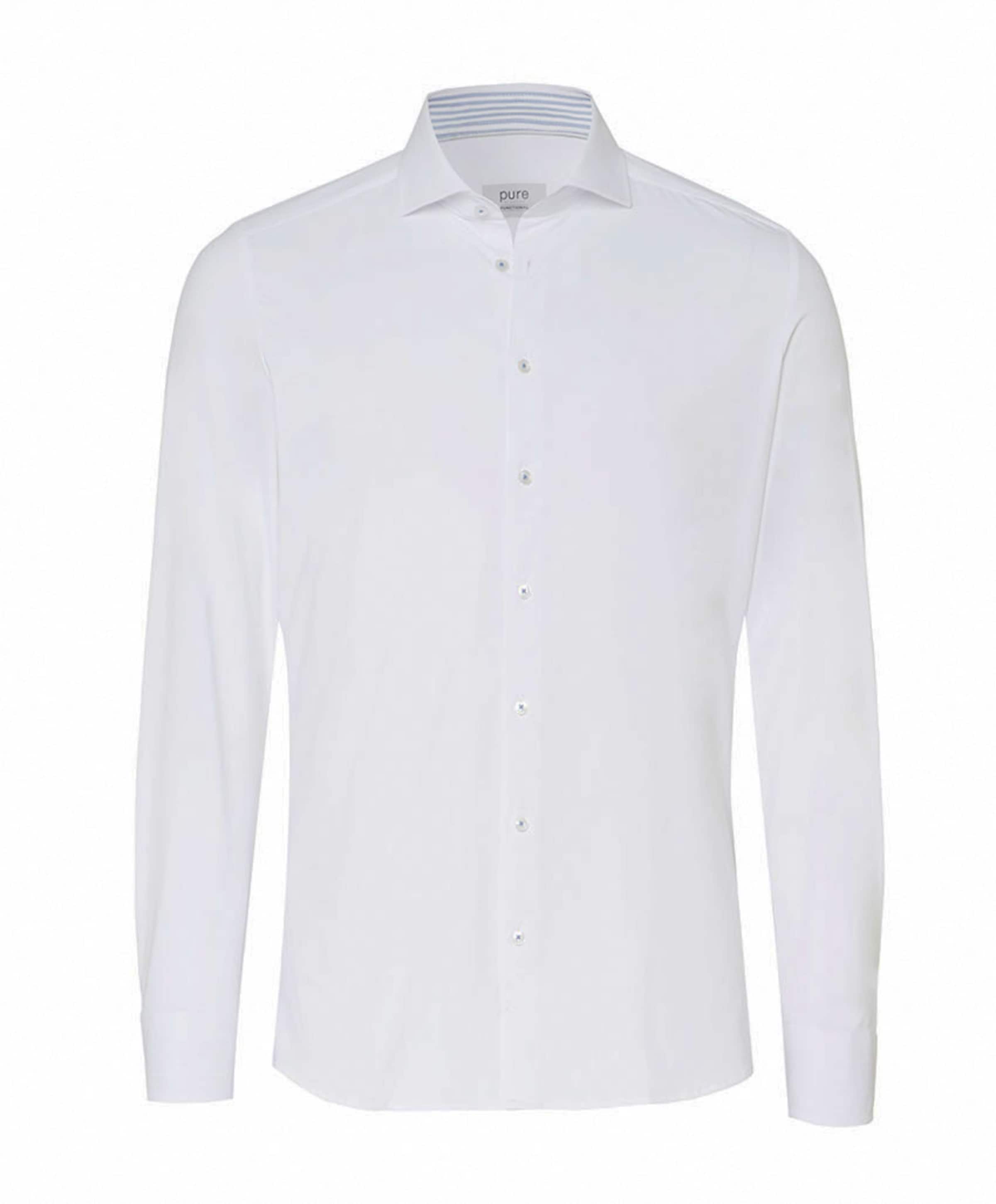 Heren overhemd lange mouw wit