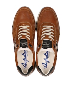 Filmon leather heren sneakers bruin