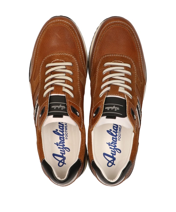 Filmon leather heren sneakers bruin
