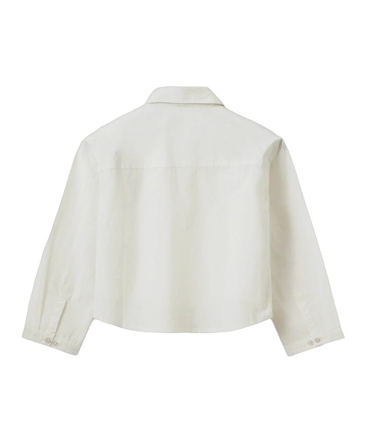 Meisjes blouse lange mouw ecru