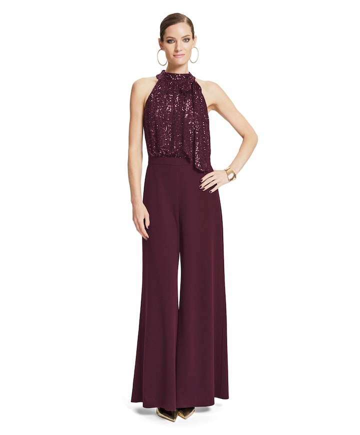 dames jumpsuit bordeaux