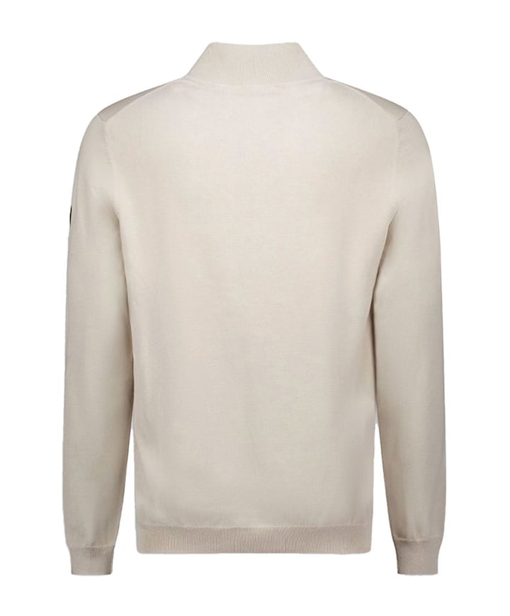 Trui met rits beige