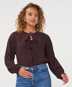 Dames blouse bruin