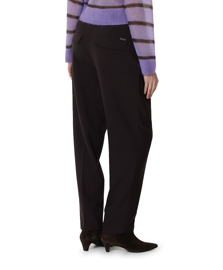 Mara Momfit Pleat dames broek bruin