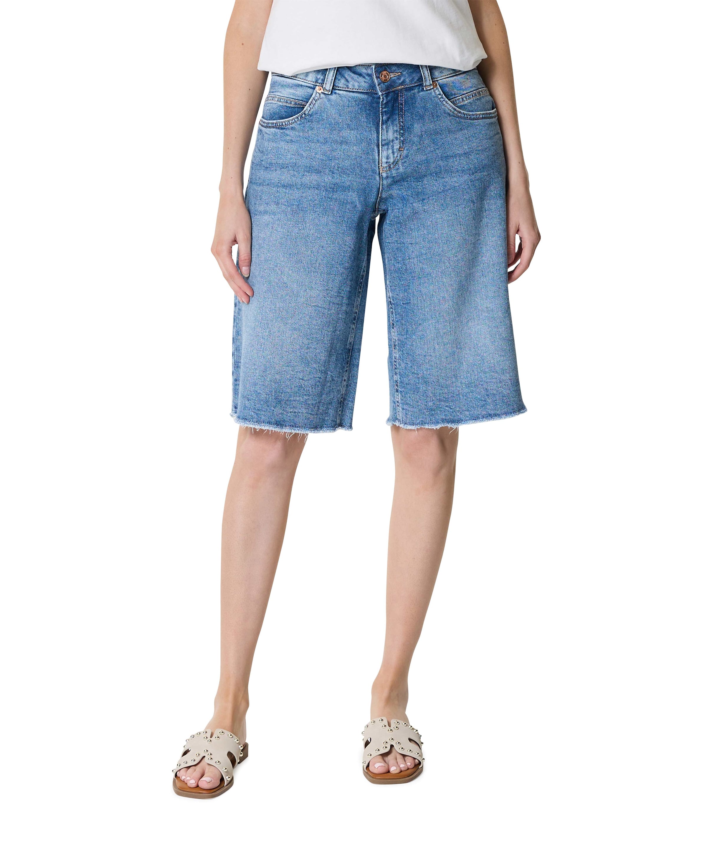 RICH BERMUDA dames jorts blauw