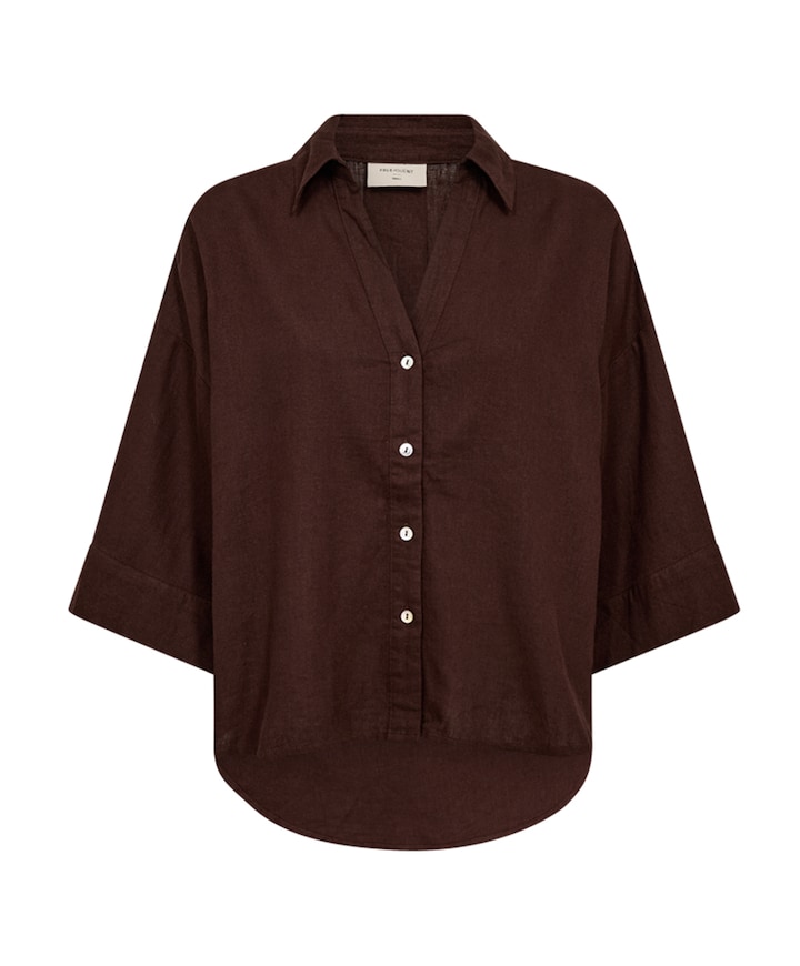 Dames blouse bruin