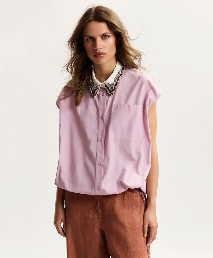 Dames blouse paars