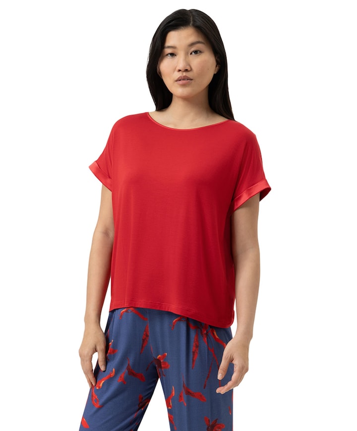Dames pyjamatop rood