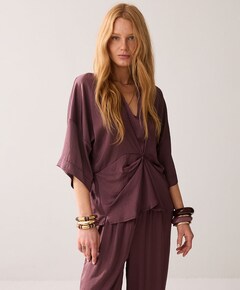 Dames blouse bruin