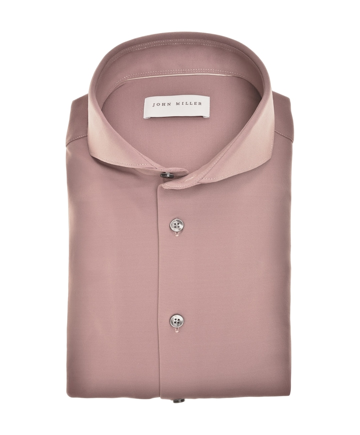 Heren overhemd lange mouw roze