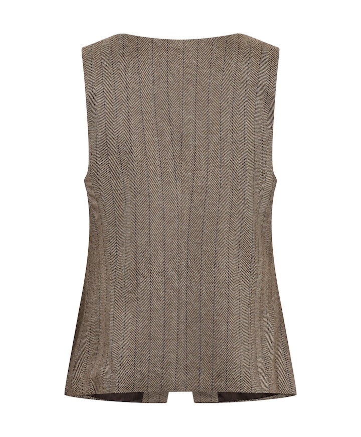 Dames gilet beige