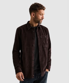 Heren overhemd lange mouw bordeaux