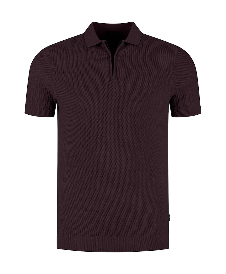 Heren polo bordeaux