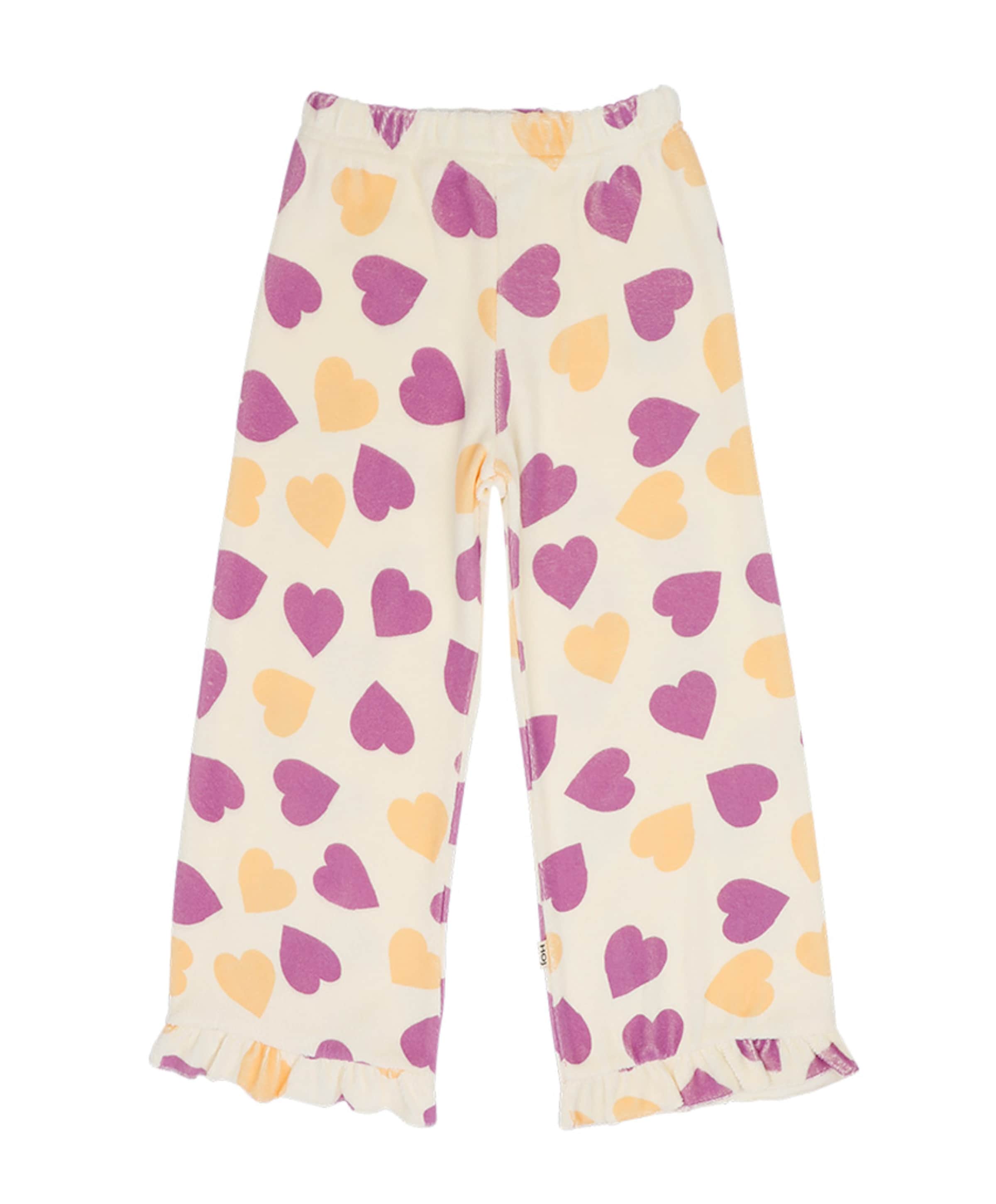 Classic ruffled meisjes broek ecru