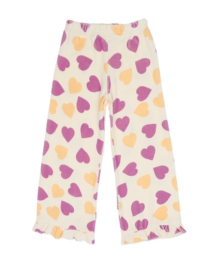 Classic ruffled meisjes broek ecru