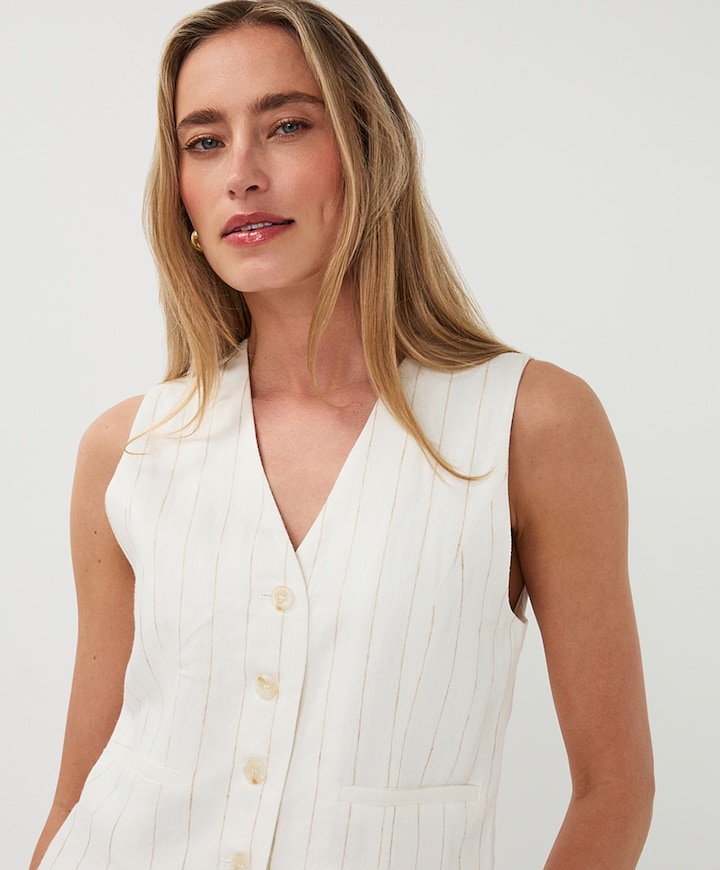 Dames gilet ecru