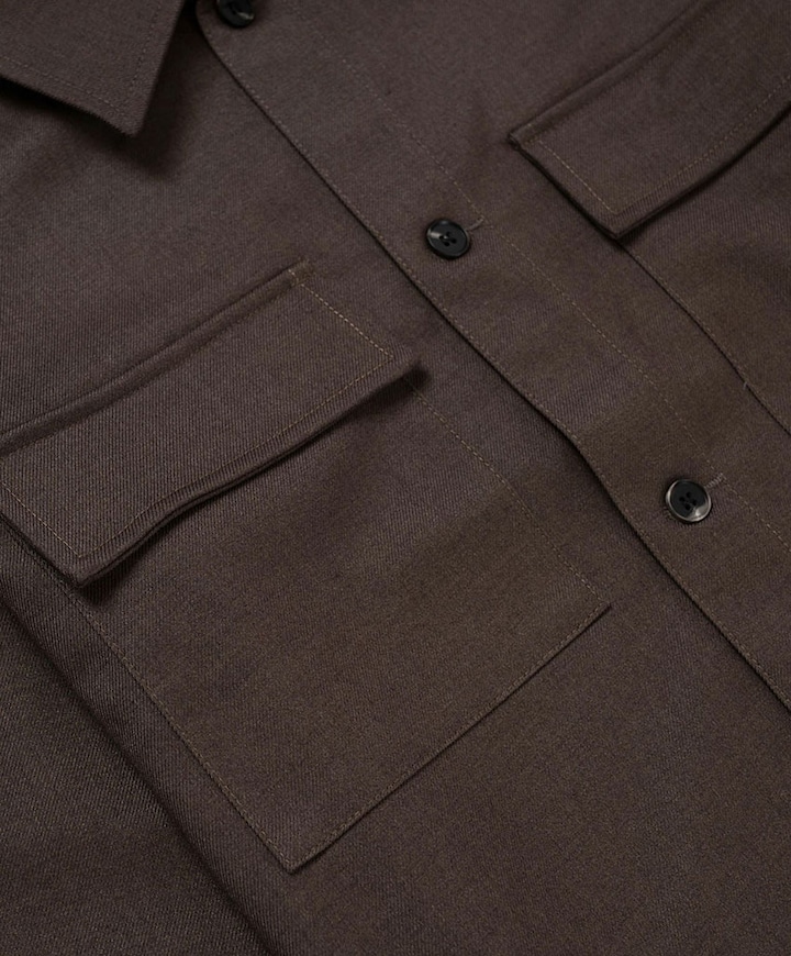 Heren overshirt bruin