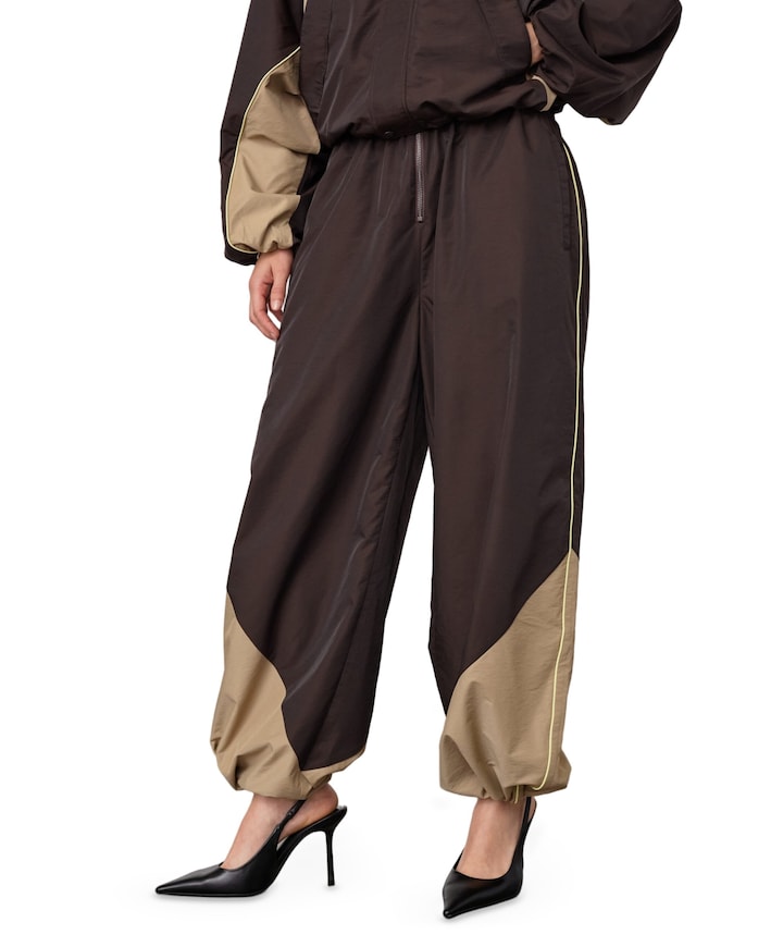 AloraCC Block Pant dames broek bruin
