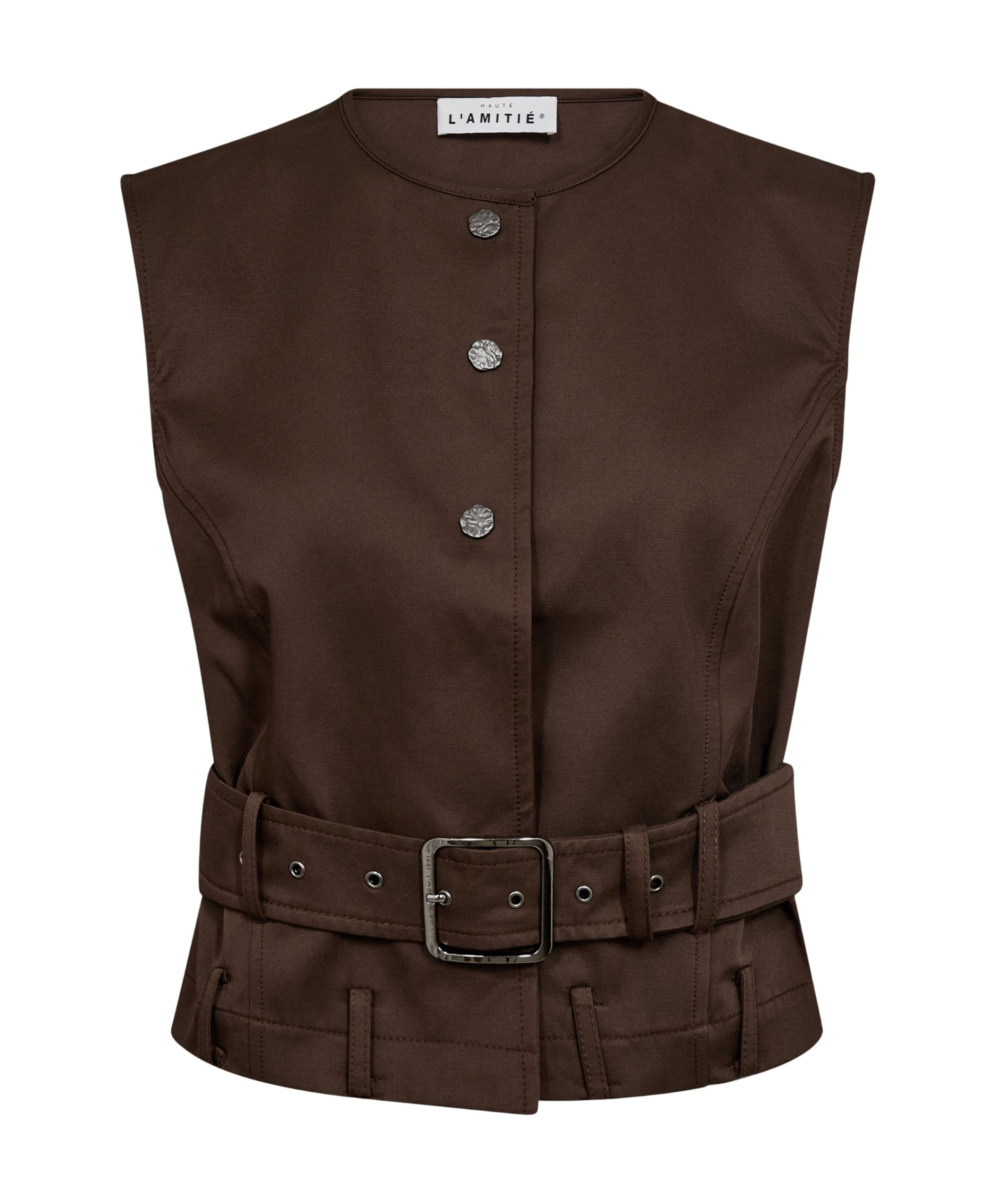 Dames gilet bruin