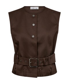 Dames gilet bruin