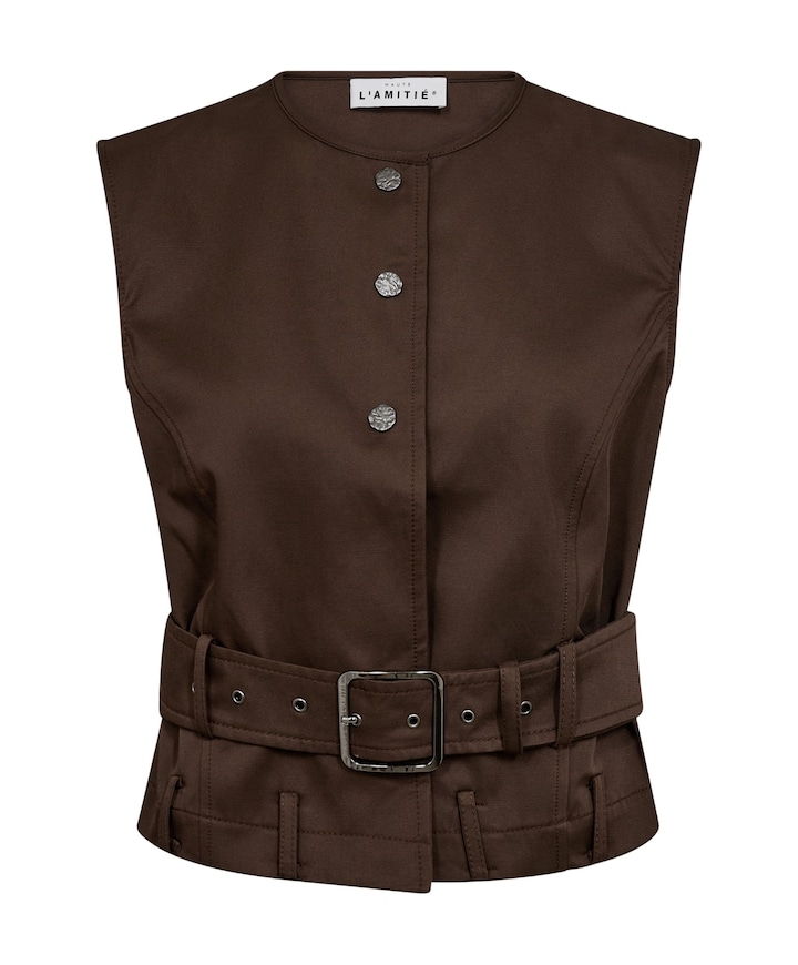 Dames gilet bruin