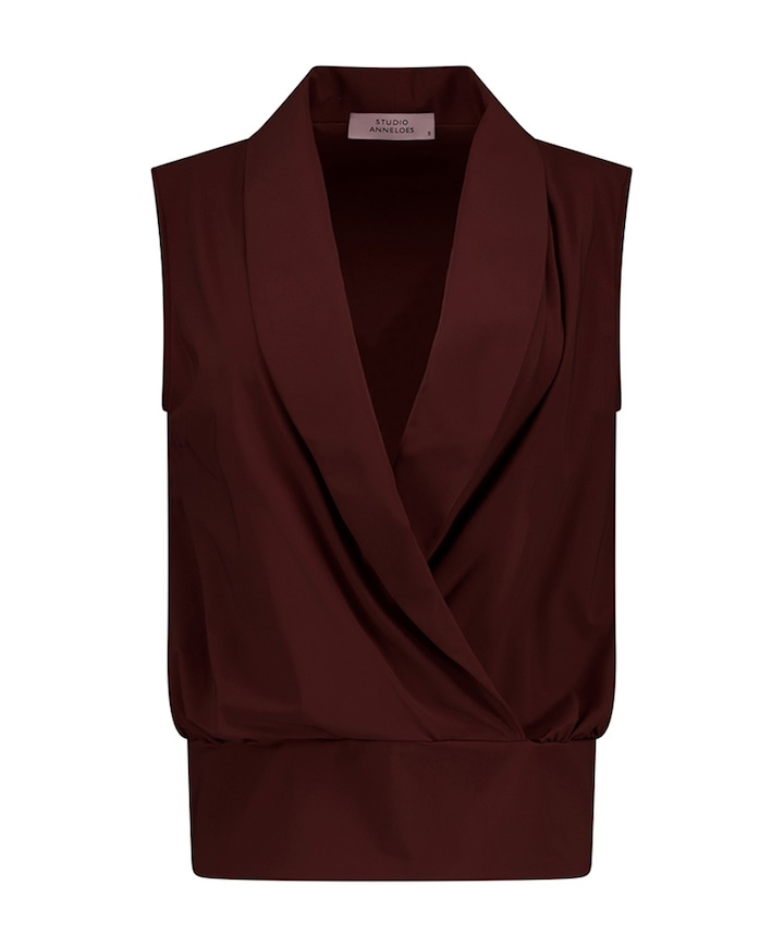 Dames top bruin