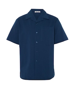 Heren overhemd korte mouw blauw