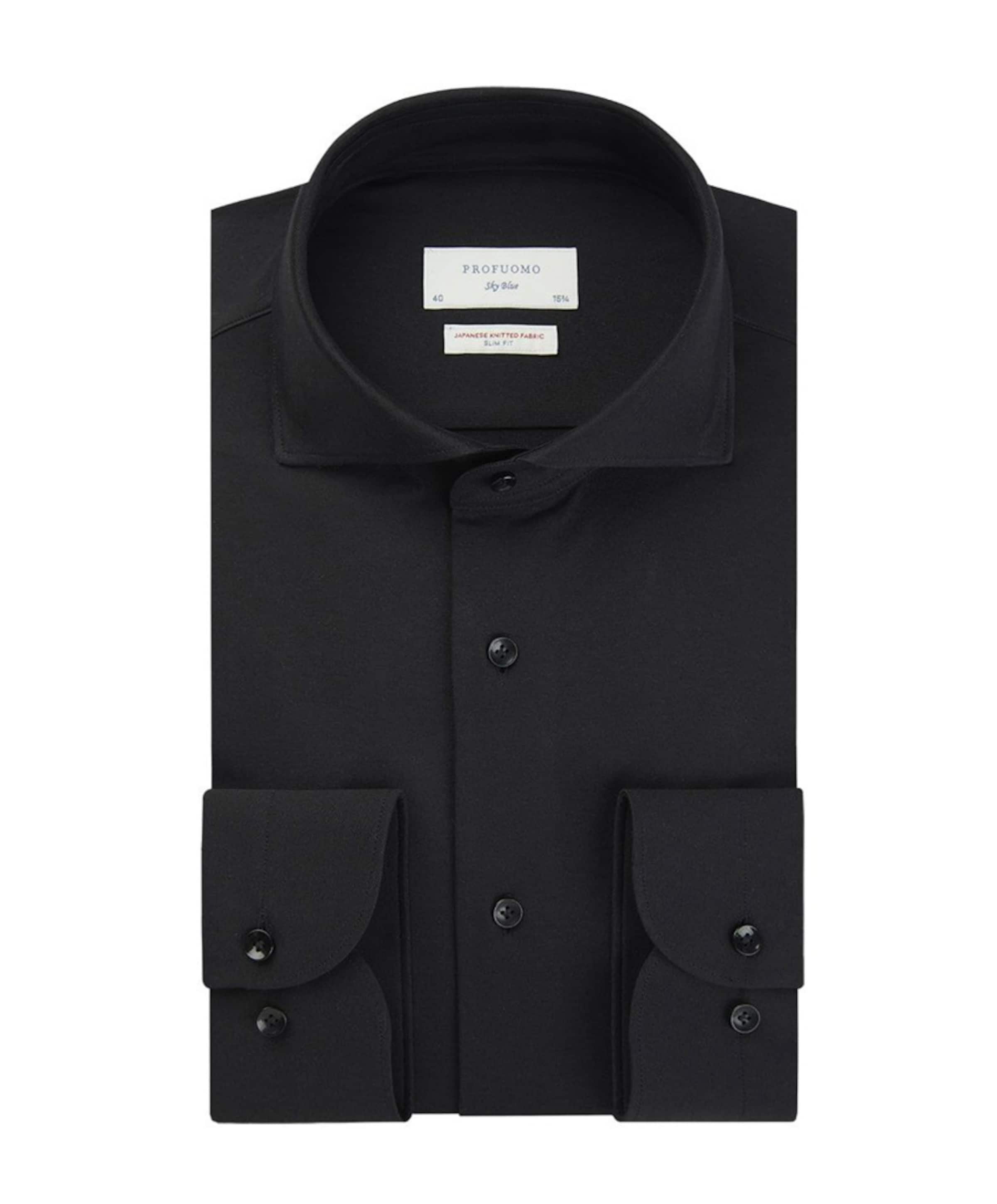 Heren overhemd lange mouw zwart