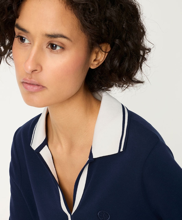 Dames polo blauw