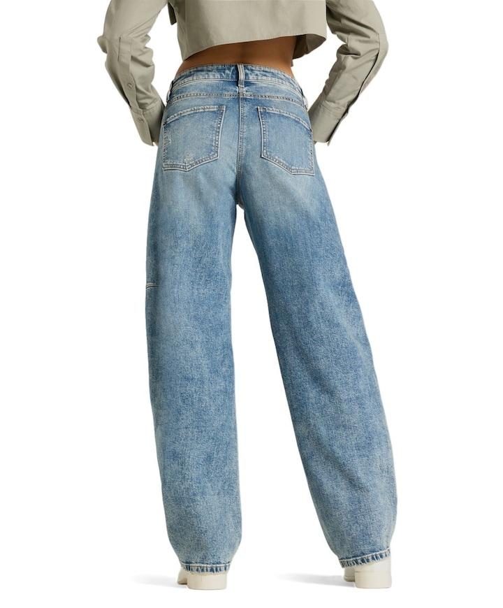Baggy twisted dames jeans blauw