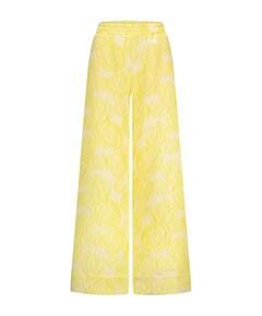 Alba jacquard broek geel