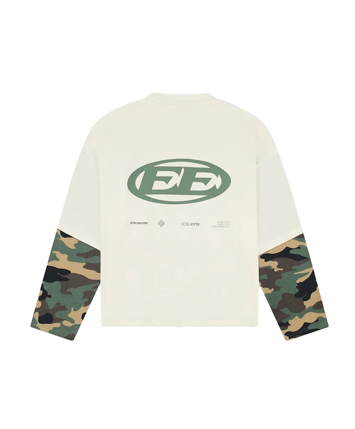 Uniseks longsleeve ecru