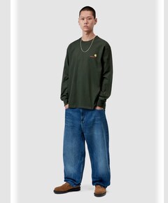 Heren longsleeve groen