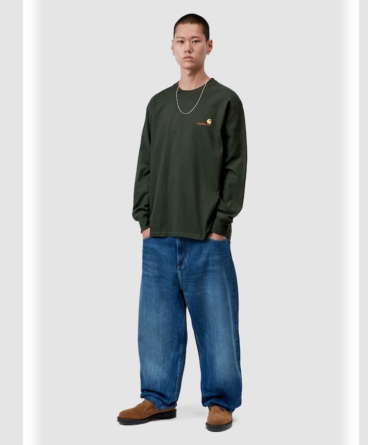 Heren longsleeve groen