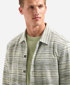 Heren overhemd lange mouw groen