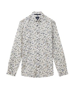 Heren overhemd lange mouw blauw