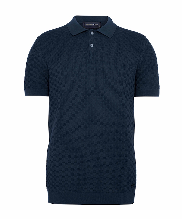 Heren polo blauw