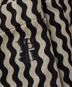 Flared Zigzag broek zwart