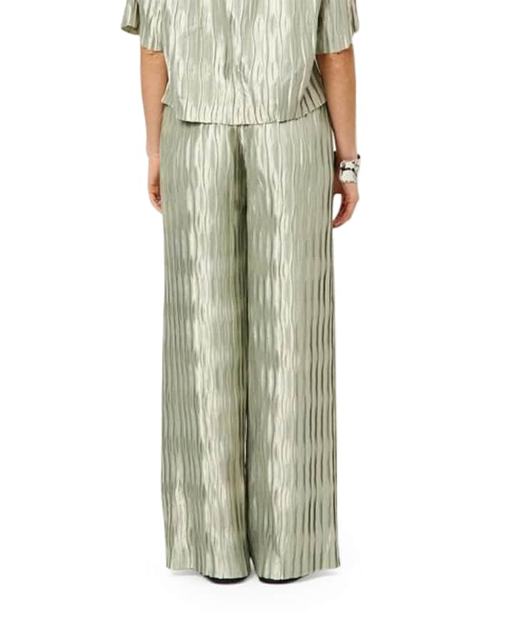 Linium plissé broek groen