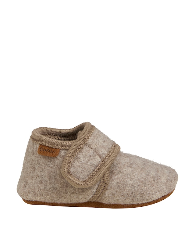 Baby wool slippers pantoffels bruin